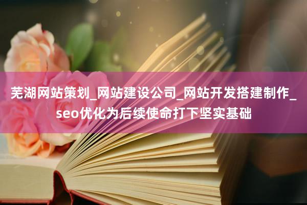 芜湖网站策划_网站建设公司_网站开发搭建制作_seo优化为后续使命打下坚实基础
